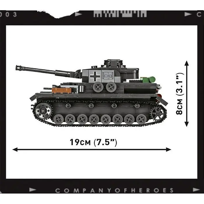 Конструктор Cobi Company of Heroes 3 Танк Panzer IV, масштаб 1:35, 610 деталей (COBI-3045) - фото 8