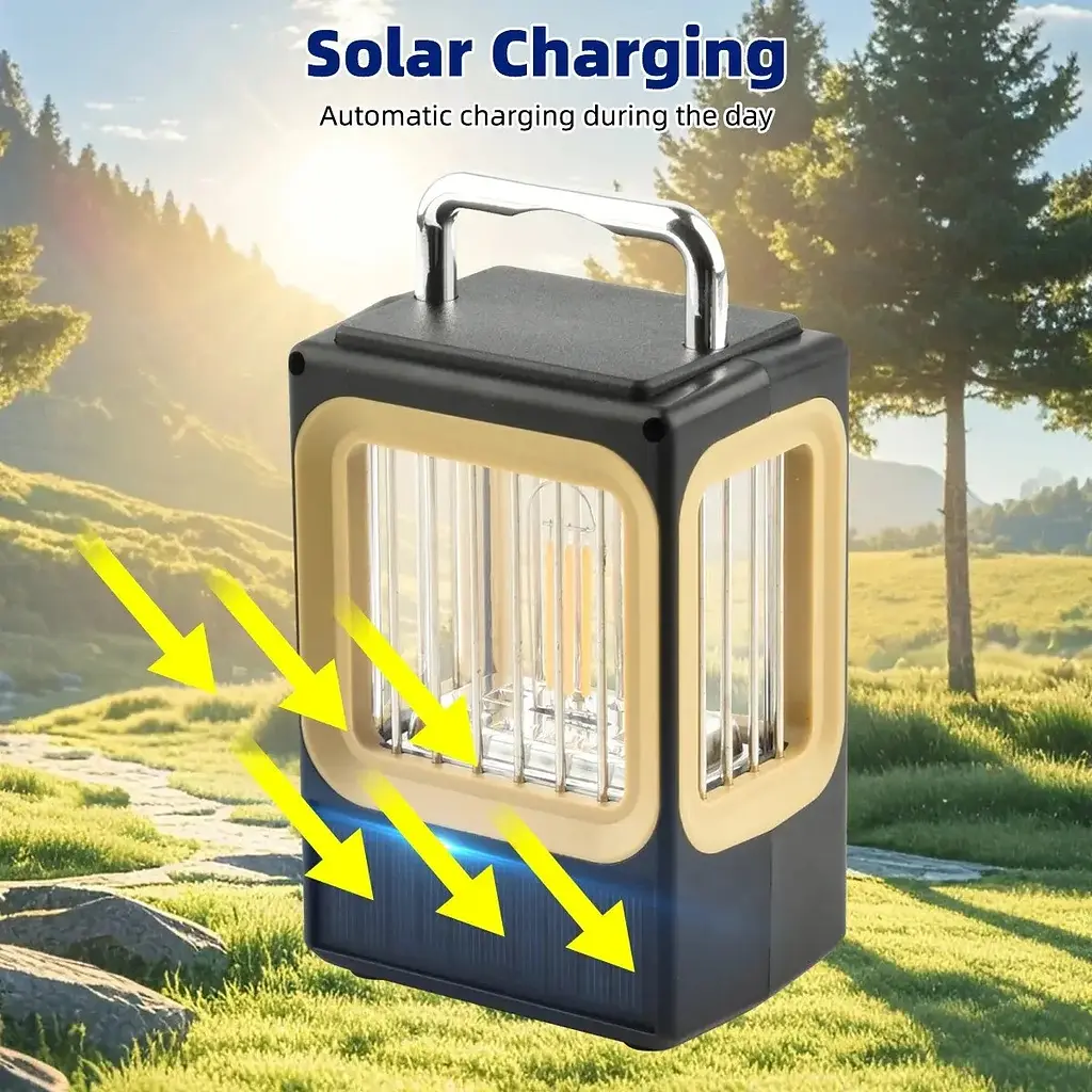 Кемпінговий ліхтар з акумулятором і сонячною панеллю з функцією Power Bank HS9039 - фото 4
