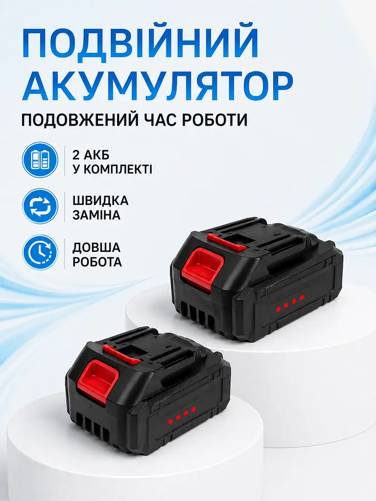Акумуляторний культиватор 48 В із 2 АКБ 6 А·год і телескопічною штангою (49676125) - фото 7
