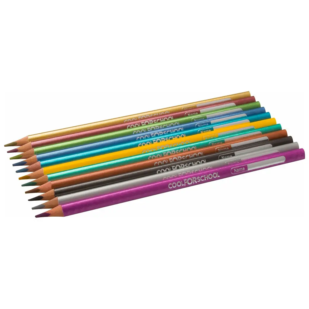 Олівці кольорові Cool For School Metallic 12 кольорів (CF15168) - фото 2