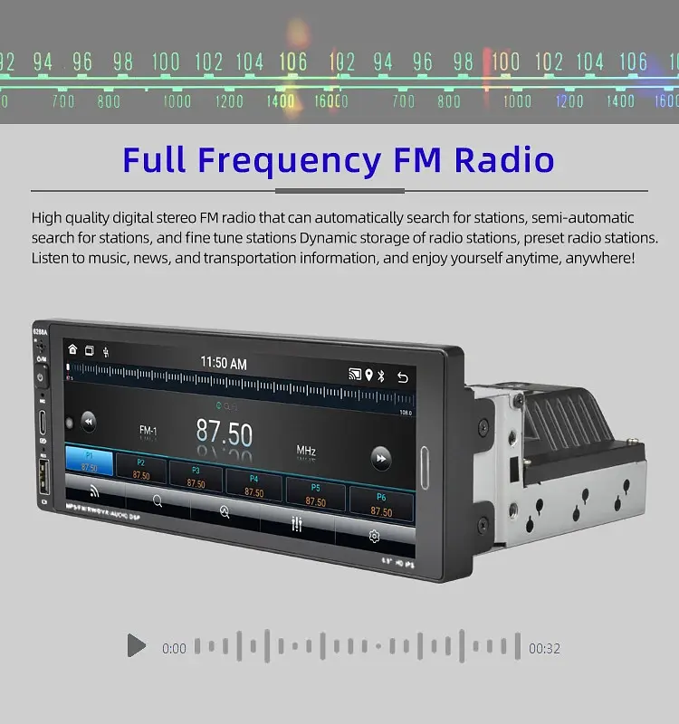 Автомагнитола Android 1 DIN сенсорная XPRO 6288-А (41982-6288-А_2072) - фото 3