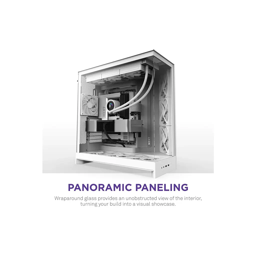 Корпус для ПК NZXT H9 Flow Dual-Chamber All White (CM-H92FW-01) - фото 7