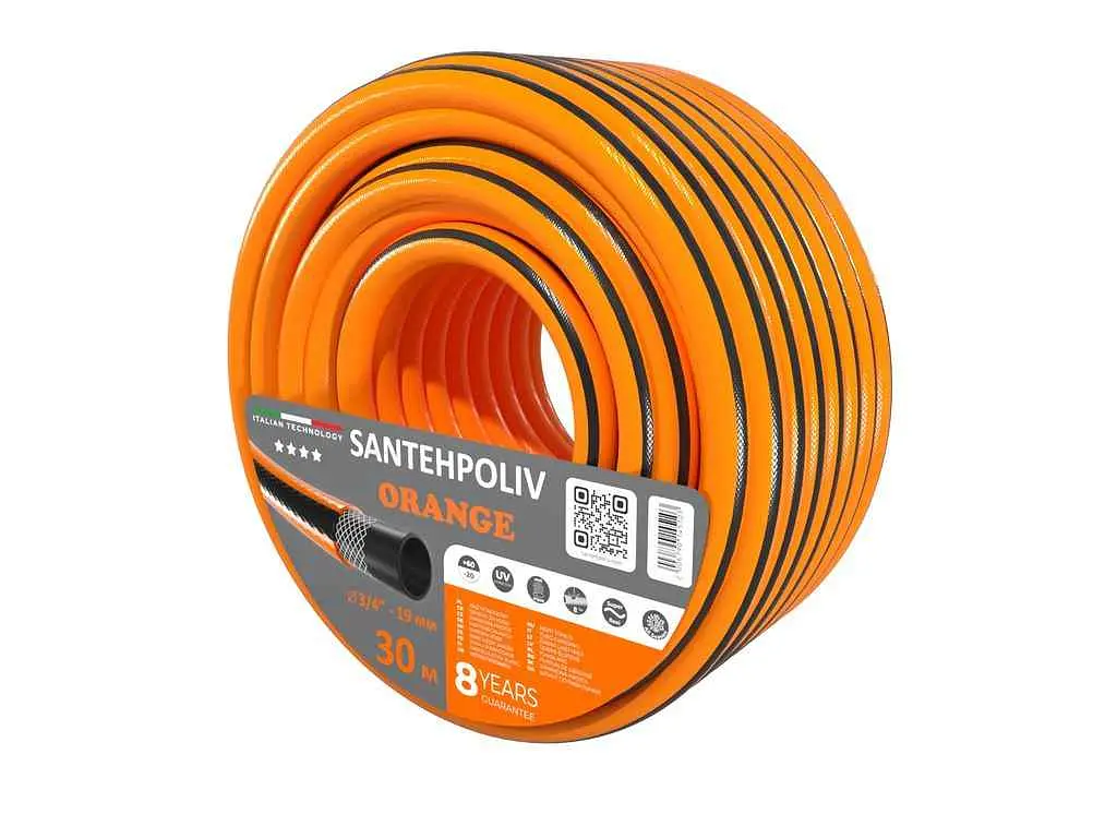 Шланг для поливу SANTEHPOLIV 3/4 30м ORANGE (бухта) ПВХ