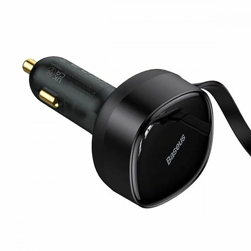 АЗП Baseus Enjoyment 33W + Retractable 2хType-C Cables - фото 6