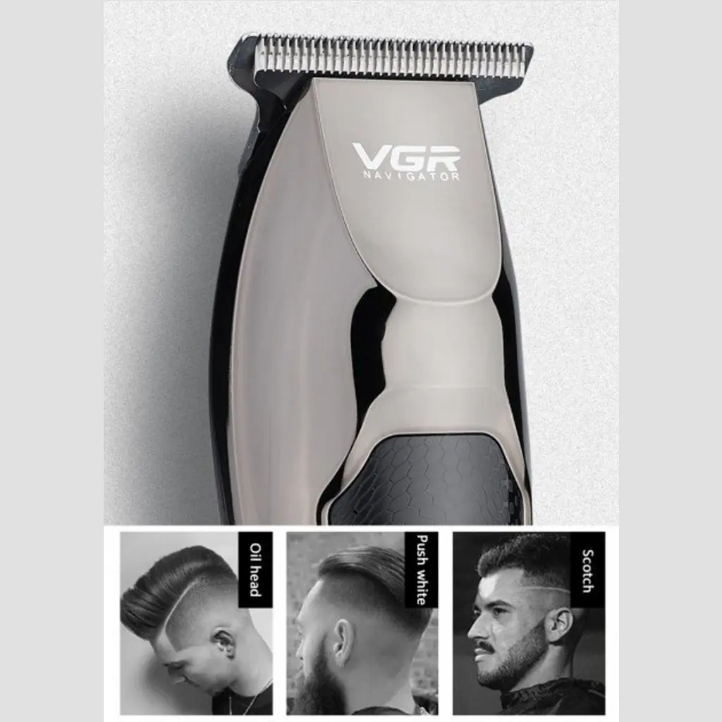Тример для бороди VGR VOYAGER PROFESSIONAL TRIMMER универсальний тример для стрижки волосся, машинка для стрижки аккумуляторна, тример для гоління
 - фото 4