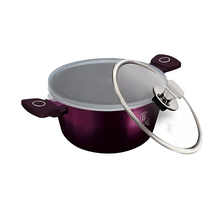 Кастрюля с крышкой Berlinger Haus Purple Eclipse Collection, 2,2 л, фиолетовая (BH 6628) - фото 2