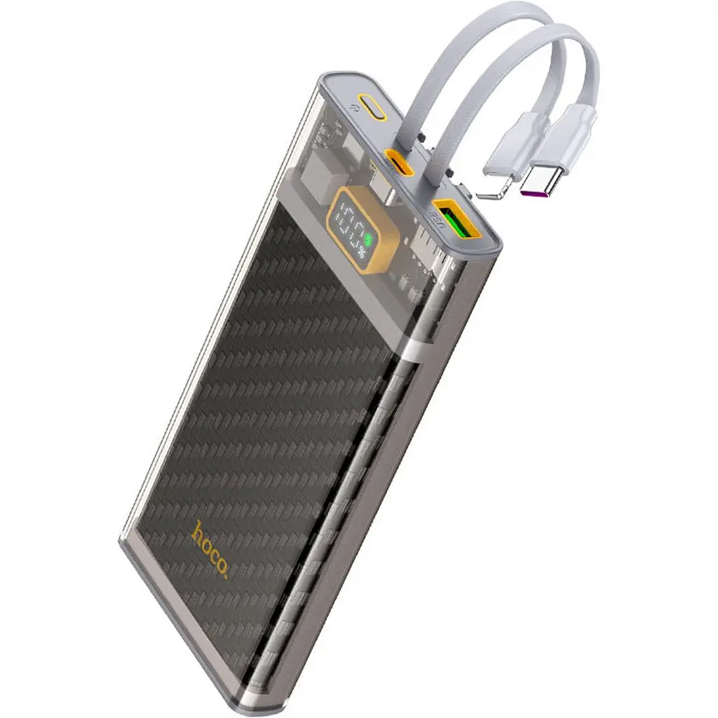 Зовнішній акумулятор Hoco J104 Discovery Edition 10000mAh 22.5W Gray (788955) [161195] - фото 1