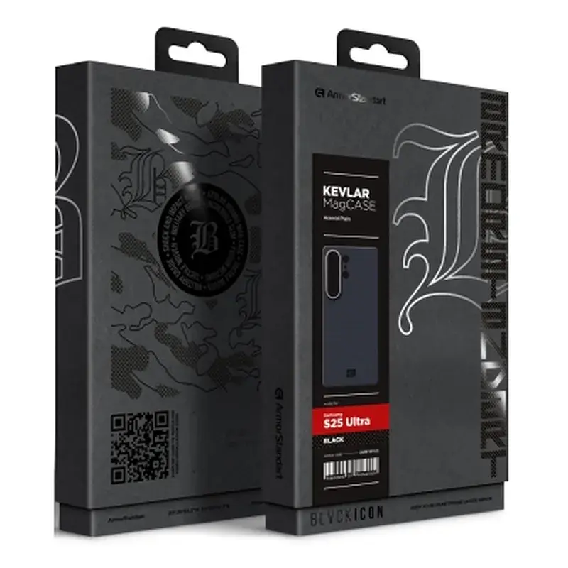 Чохол до мобільного телефона Armorstandart BlackIcon Aramid Plain MagCase Samsung S25 Ultra Black (ARM90163) - фото 2