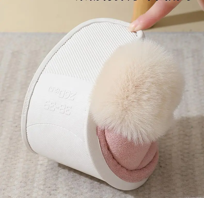 Slippers Жіночі домашні капці з хутром — теплі, м’які, закриті тапочки для дому 36-37 рожевий KT8003831 - фото 5