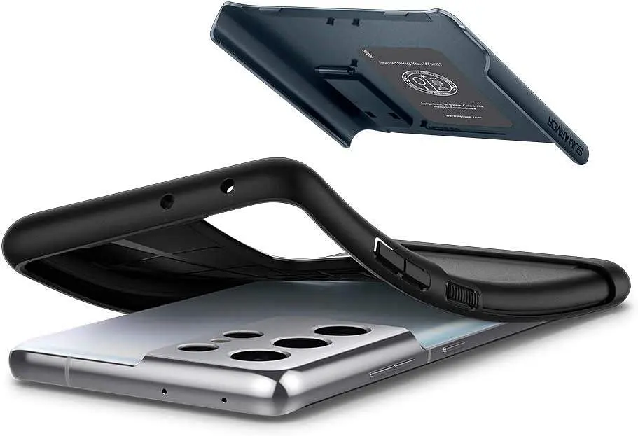 Чохол протиударний із підставкою Spigen Slim Armor ACS02374 для Samsung Galaxy S21 Ultra (6.8") Black - фото 2