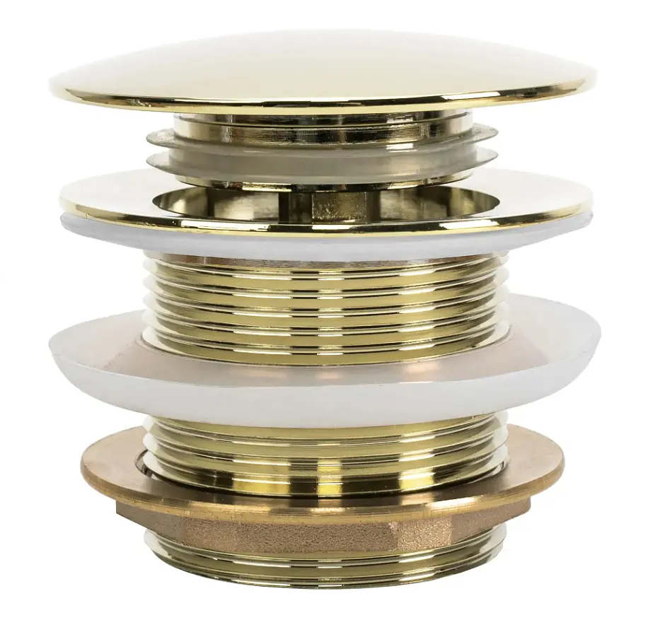 Донний клапан для ванни Rea Click-Clack універсальний gold REA-W2015