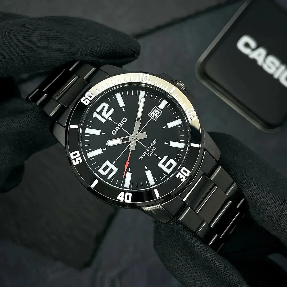 Чоловічий годинник Casio MTP-VD01B-1B Чорний ( AT1141-0116 ) - фото 3