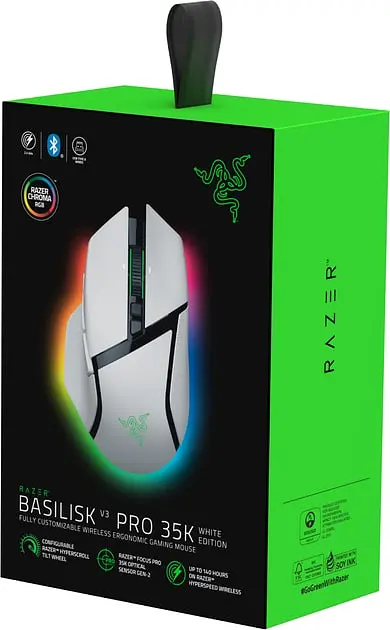 Комп'ютерна миша Razer Basilisk V3 Pro 35K RGB USB-A/WL/BT білий teh0013965 - фото 7