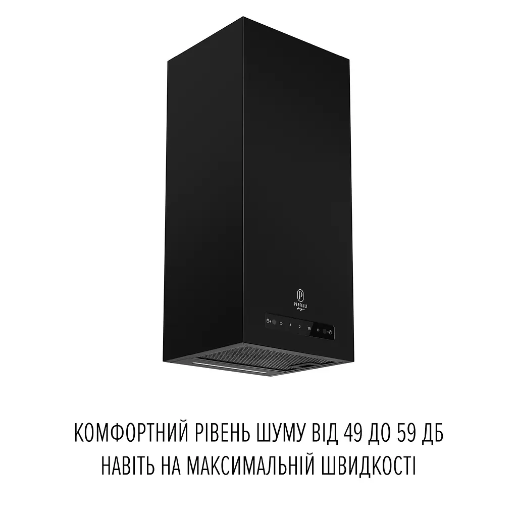 Витяжка пристінна PERFELLI DESIGN QUADRO 36 NERO SILENZIO - фото 2