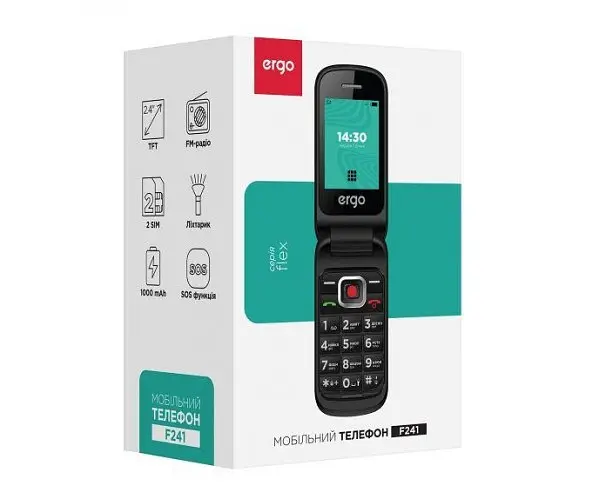Мобільний телефон Ergo F241 Dual Sim чорний (6900069063760) - фото 6