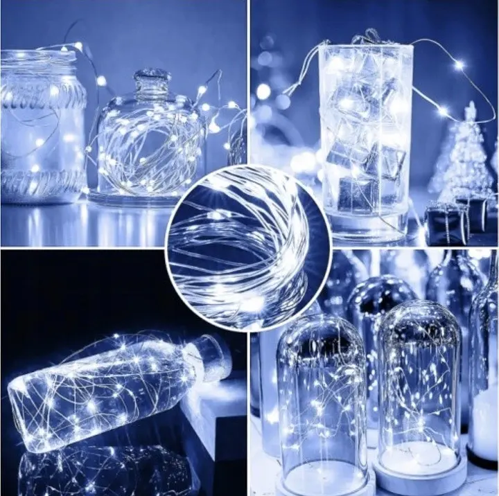 Світлодіодна гірлянда Sun Lamp Крапля Роси 200 LED, 20м холодне біле світло, батарейки 3 АА - фото 7