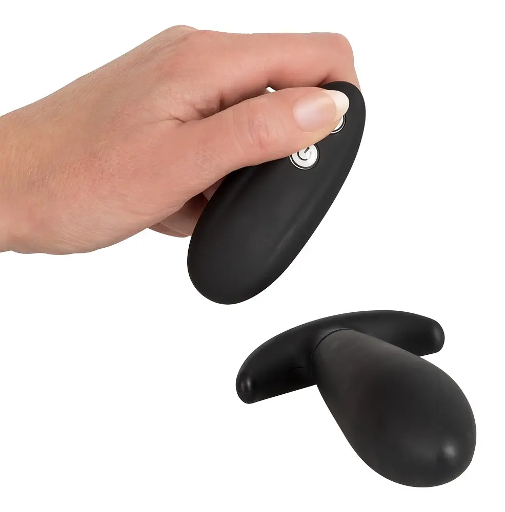 Анальна пробка Remote Controlled Vibro Plug 12 см (чорний) - фото 7