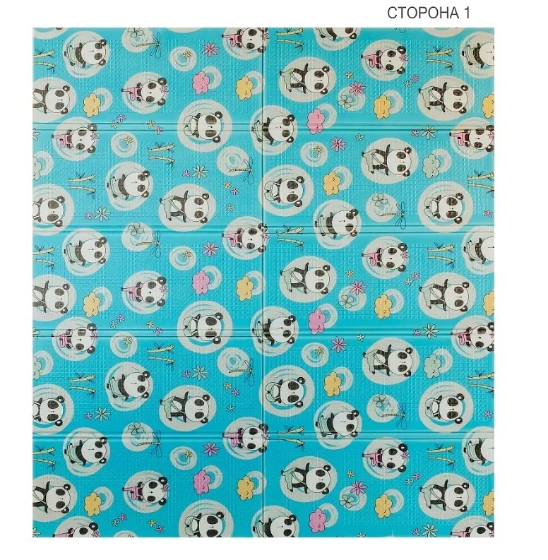 Детский двухсторонний складной коврик Poppet Приключения мишек и Танец панд, 200х180 см (PP003-200) - фото 2