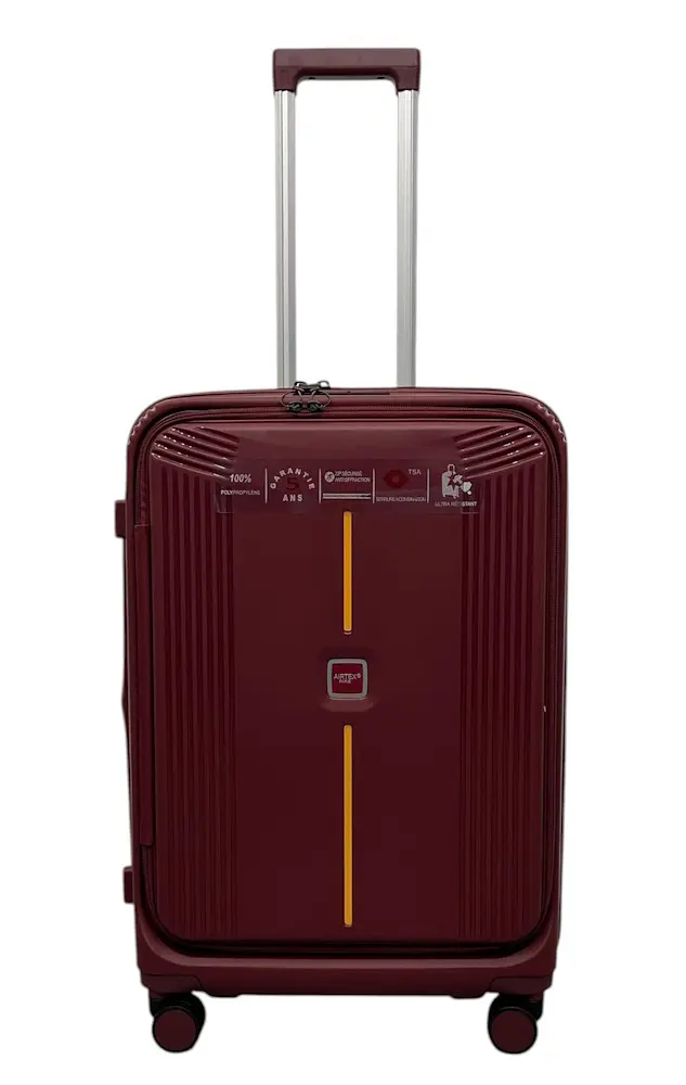 Валіза середня Airtex 647 поліпропілен M Бордова - фото 2