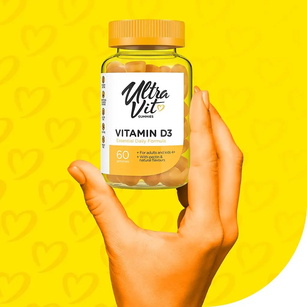 Витамин D3 VPLab UltraVit Vitamin D3 Gummies, 60 желеек для поддержки костей и зубов - фото 4