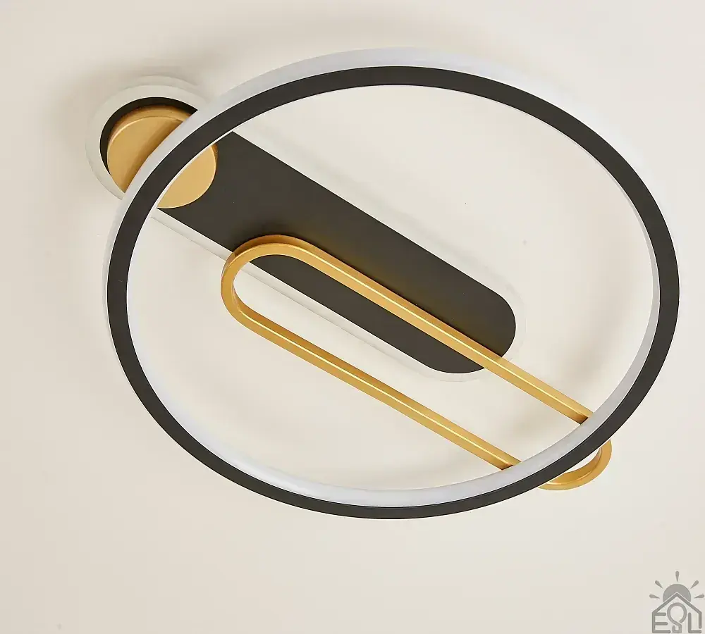 Керована світлодіодна люстра MENSOLA 80W R-APP-530х450x60-BLACK/GOLD/WHITE ESLLSE - фото 3