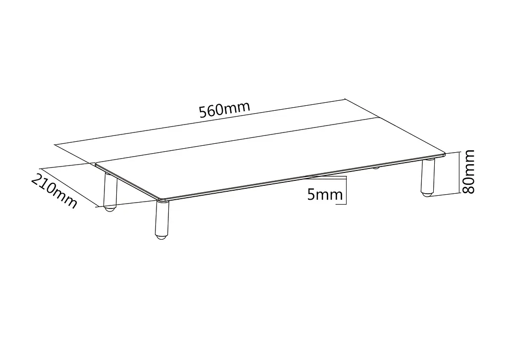 Digitus Підставка для монітора DIGITUS Universal glass monitor riser, до 20кг - фото 9