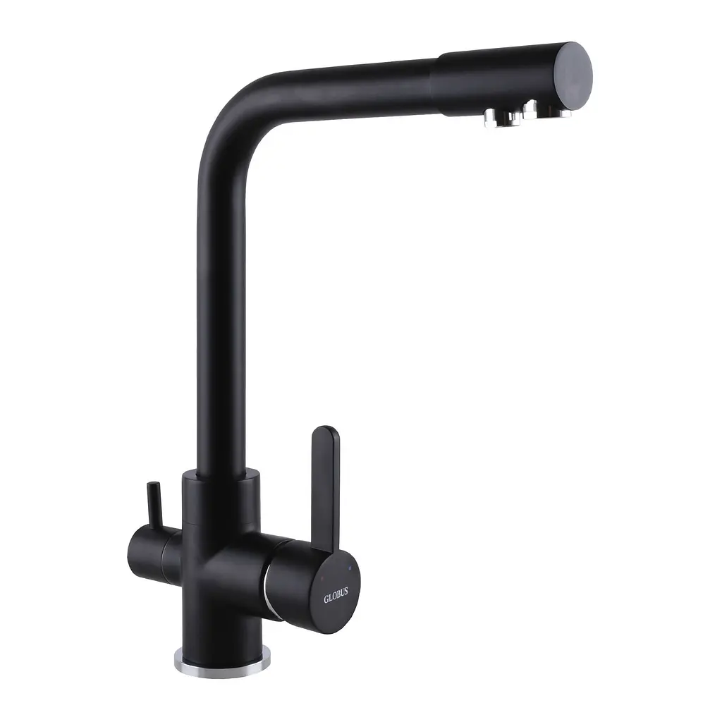 Змішувач для кухні під осмос Globus Lux GLLR-0444-10-BB Чорний матовий - фото 3
