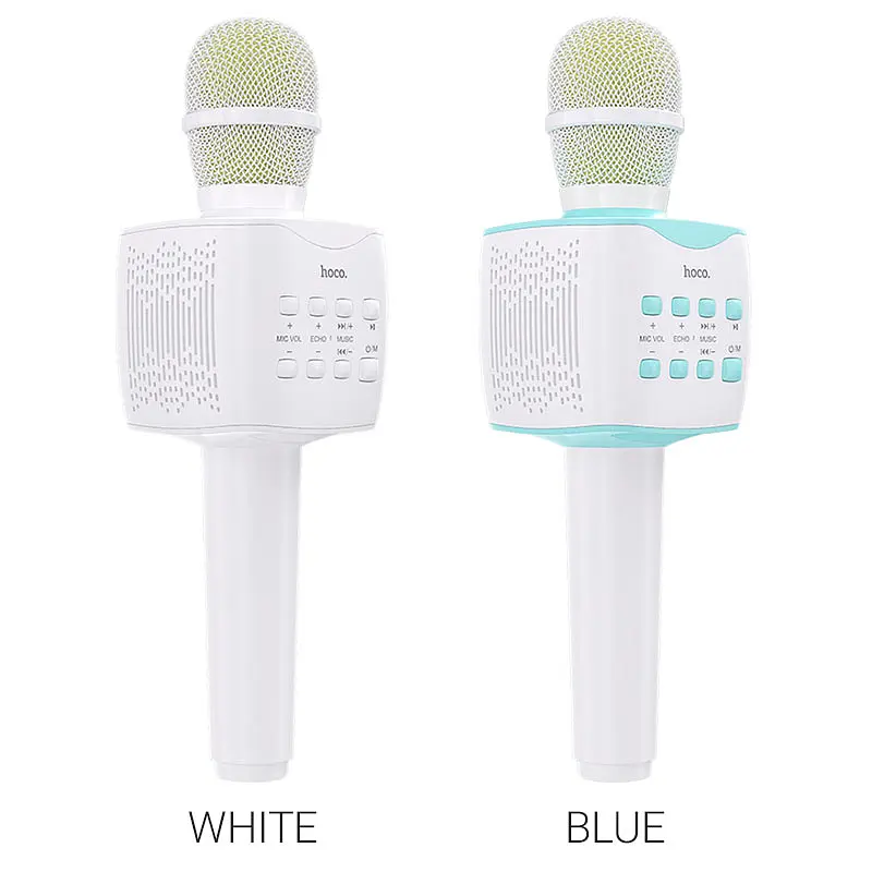 Портативна колонка-мікрофон HOCO BK5 Cantando karaoke microphone 5W Blue (6931474742308) - фото 3