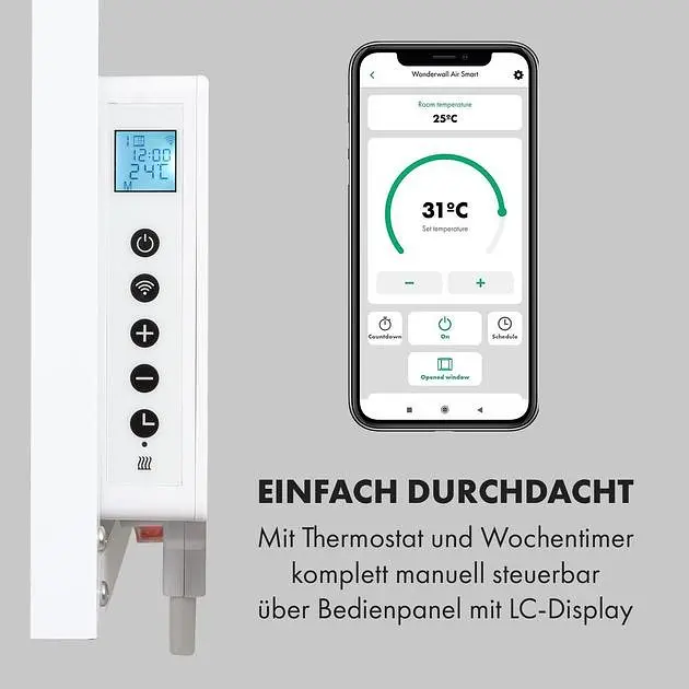 Инфракрасный обогреватель Klarstein Wonderwall Air Art Smart (10035120) - фото 7