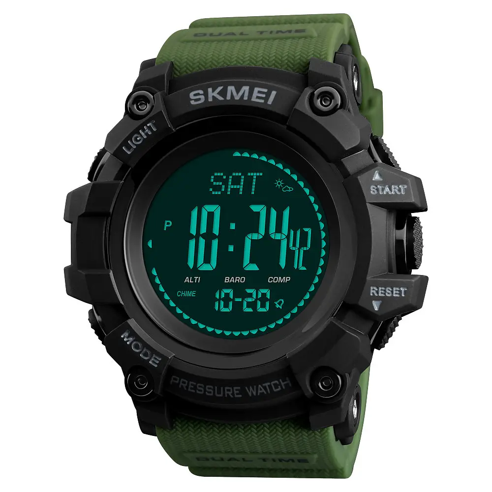 Наручний годинник чоловічий Skmei 1358 Army Green, 1358AG (12275) - фото 2