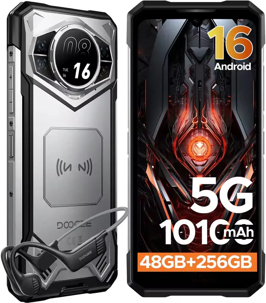 Смартфон DOOGEE S200 VIP Edition 5G 12/256GB Silver Навушники - фото 2