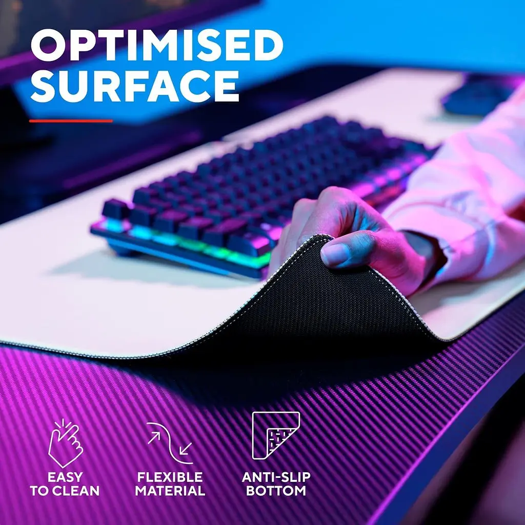 Ігрова поверхня Trust GXT 759 XXL (900x400x3мм) White (25613_TRUST) - фото 6