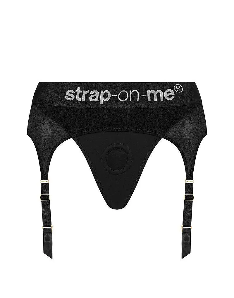 Трусики для страпона з підв’язками для панчіх Strap-On-Me Rebel Harness, XS - фото 3