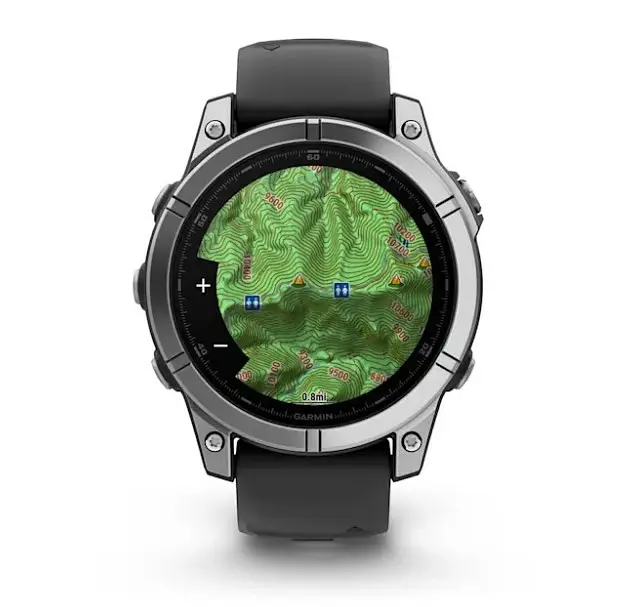 Смарт-годинник Garmin Fenix E 47mm AMOLED Stainless Steel with Black Silicone Band (010-03025-02) - фото 4