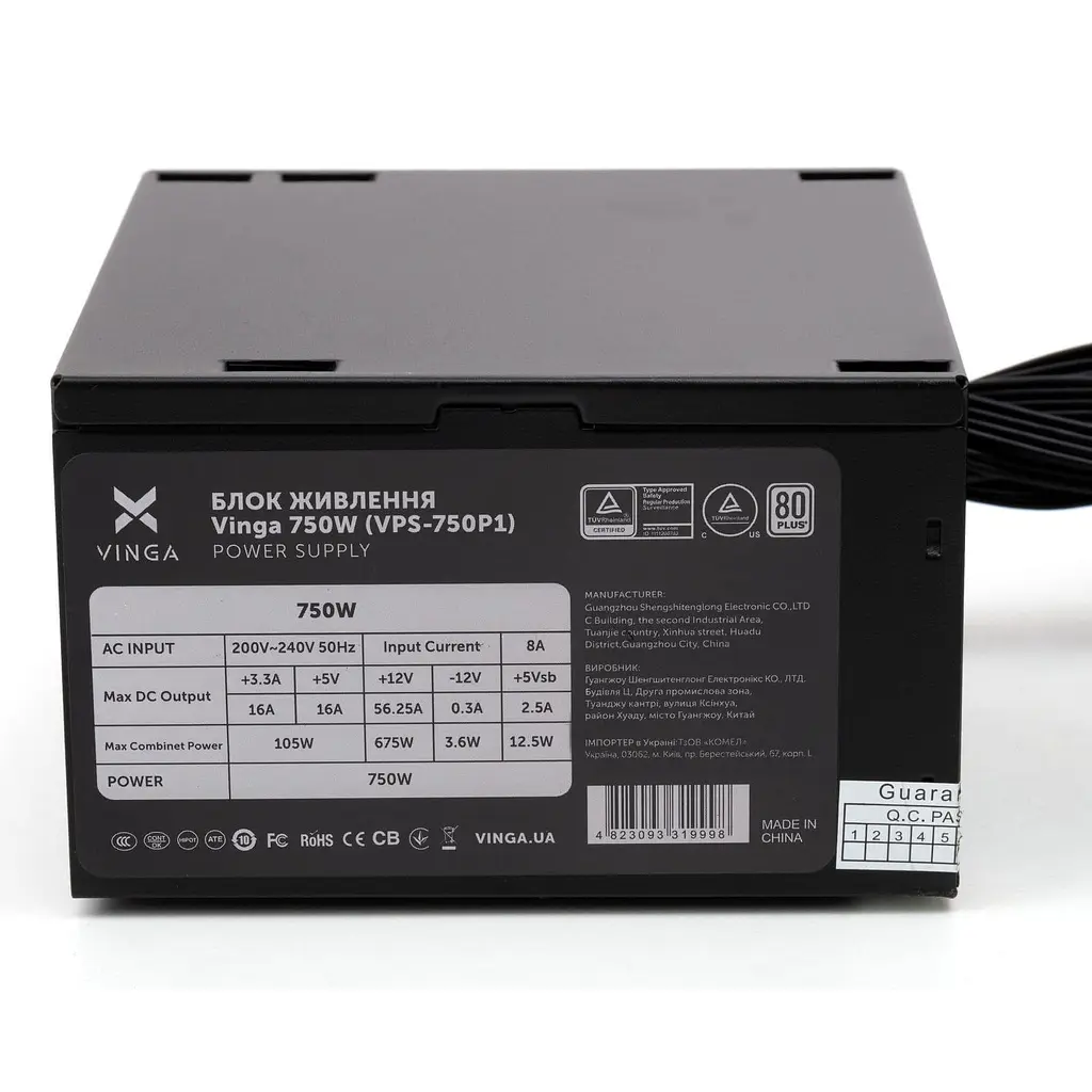 Блок живлення Vinga 750W 80+ (VPS-750P1) - фото 4