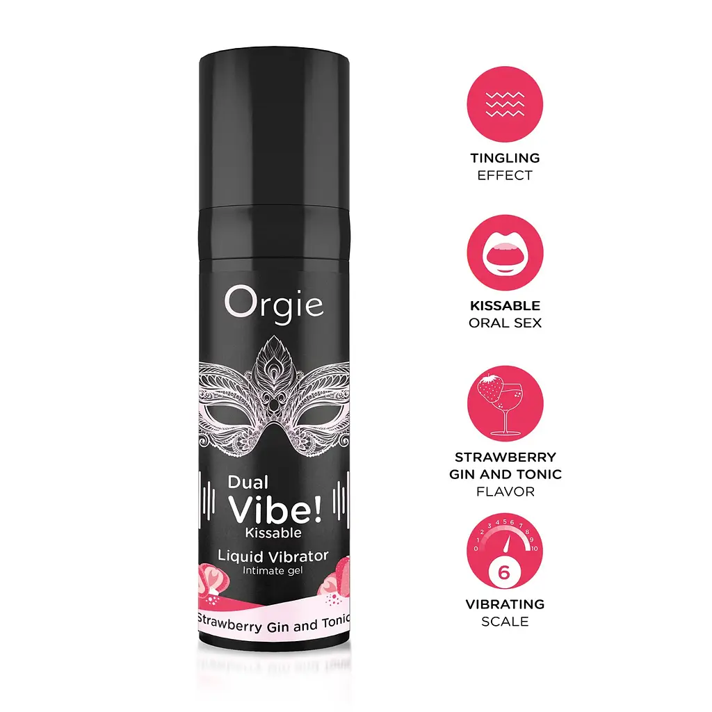 Рідкий вібратор Orgie Dual Vibe Strawberry Gin Tonic - фото 3