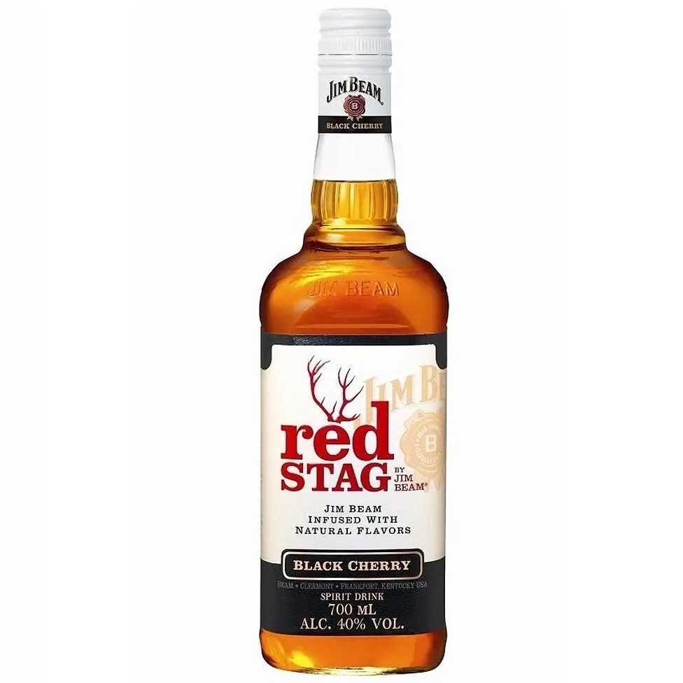 Ликер Jim Beam Red Stag Black Cherry 40% 0.7 л + 1 стакан Хайбол - фото 2