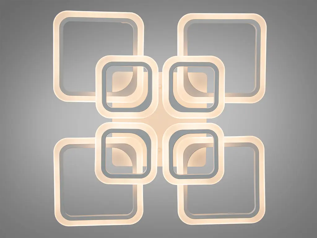 Белая светодиодная смарт люстра с пультом, димером, 135Вт, белая - фото 3