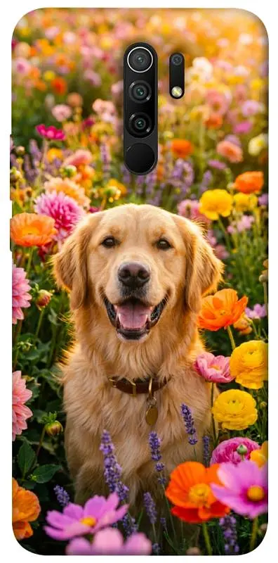 TPU чохол Demsky Flowery labrador для Xiaomi Redmi 9