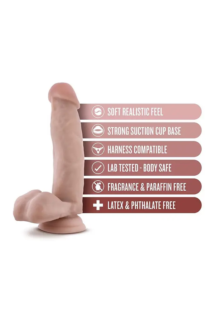 Фалоімітатор Blush Dr. Skin - Dr. Mark, 17.7 см (тілесний) - фото 4