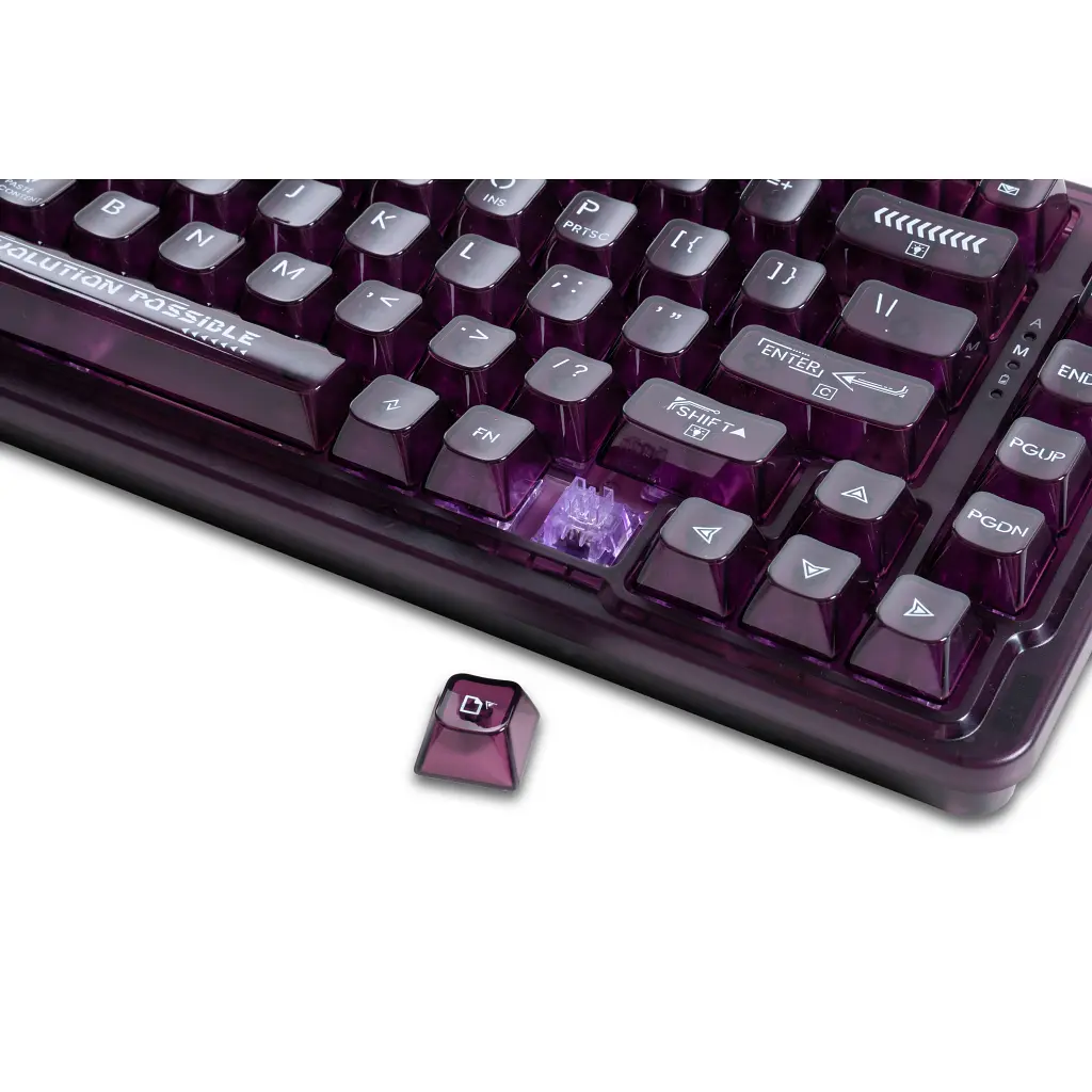 Клавіатура Thunderobot K75 TKL RGB Tri-mode Violet Mist Moon Switch Purple (6932066305550) - фото 10