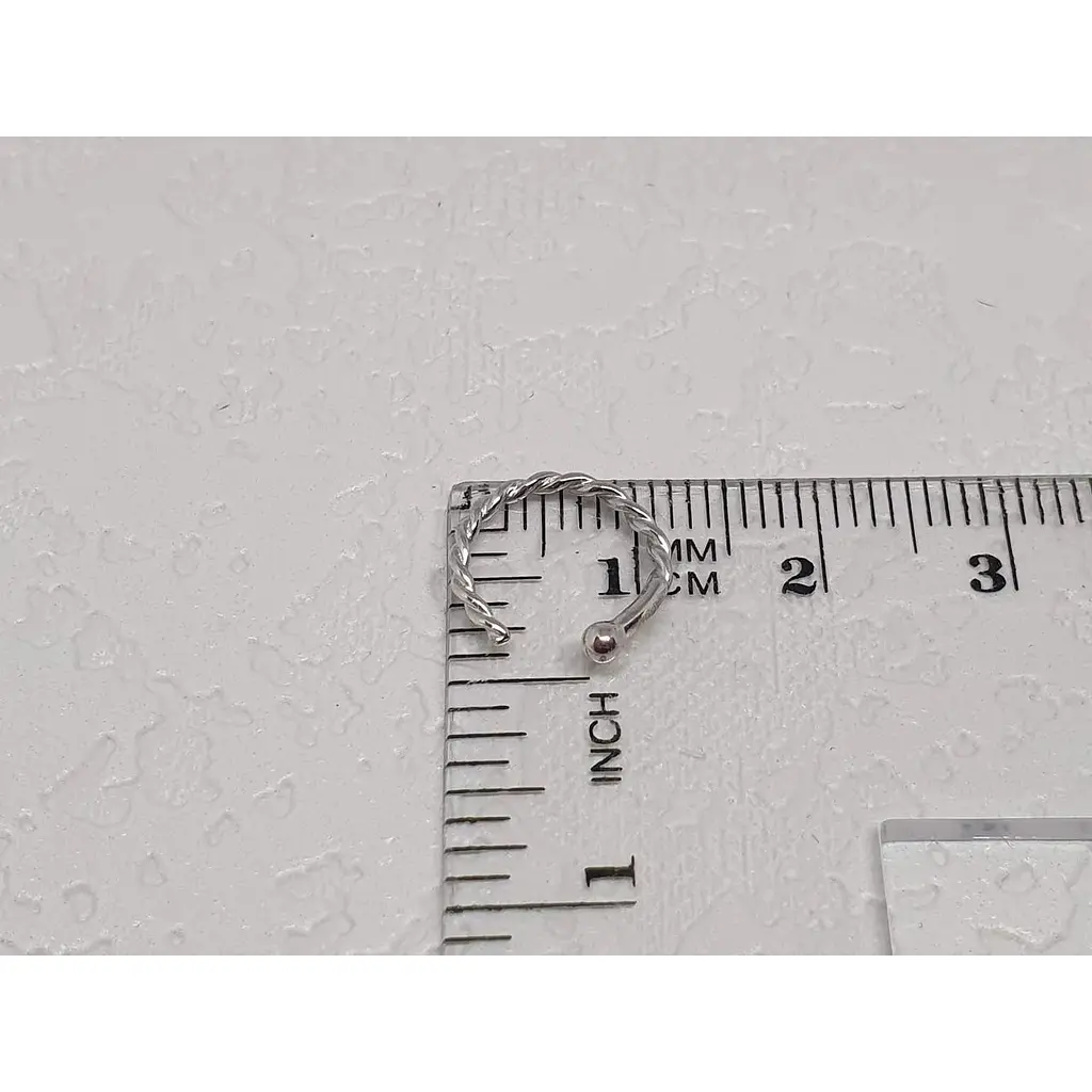 Серебряная серьга-пирсинг в нос Dear. 1056С - фото 3