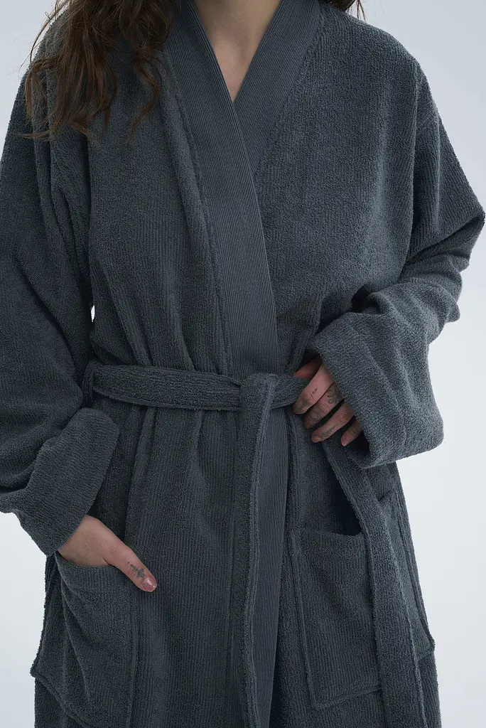 Халат-кимоно Lotus Home - Vera деним S/M - фото 4