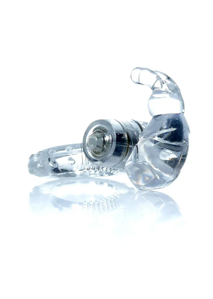 Ерекційне віброкільце Rabbit Vibro CockRing Clear - фото 4