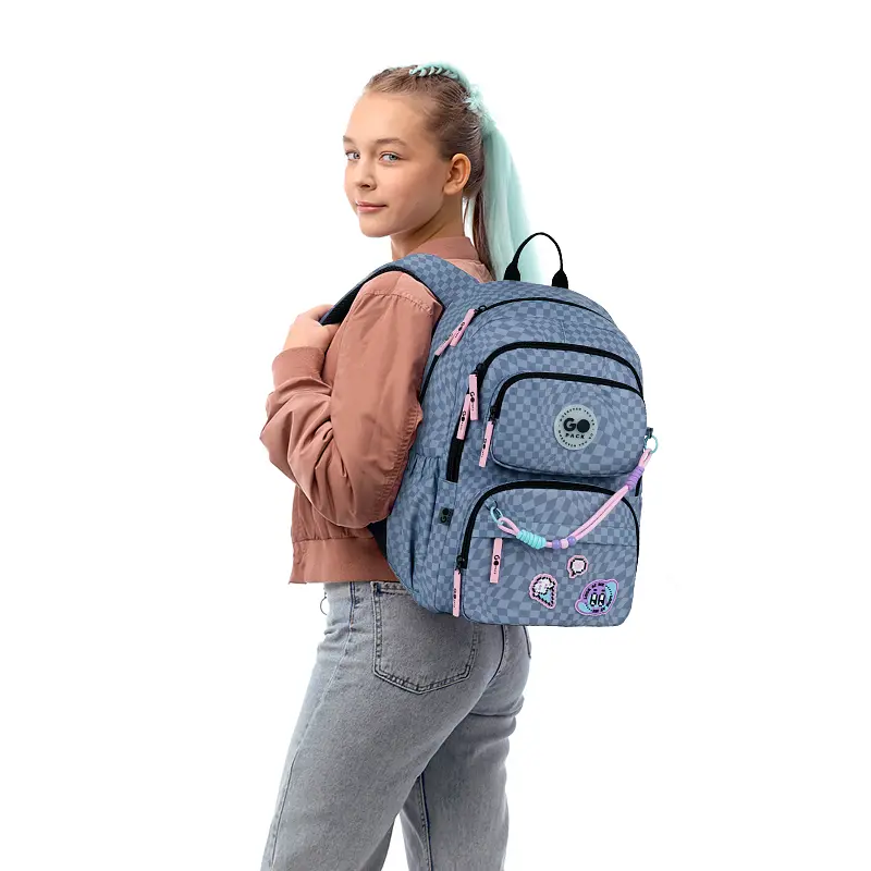 Рюкзак GoPack Education 120M-2 Pixel Mood Сірий (GO26-120M-2) - фото 18