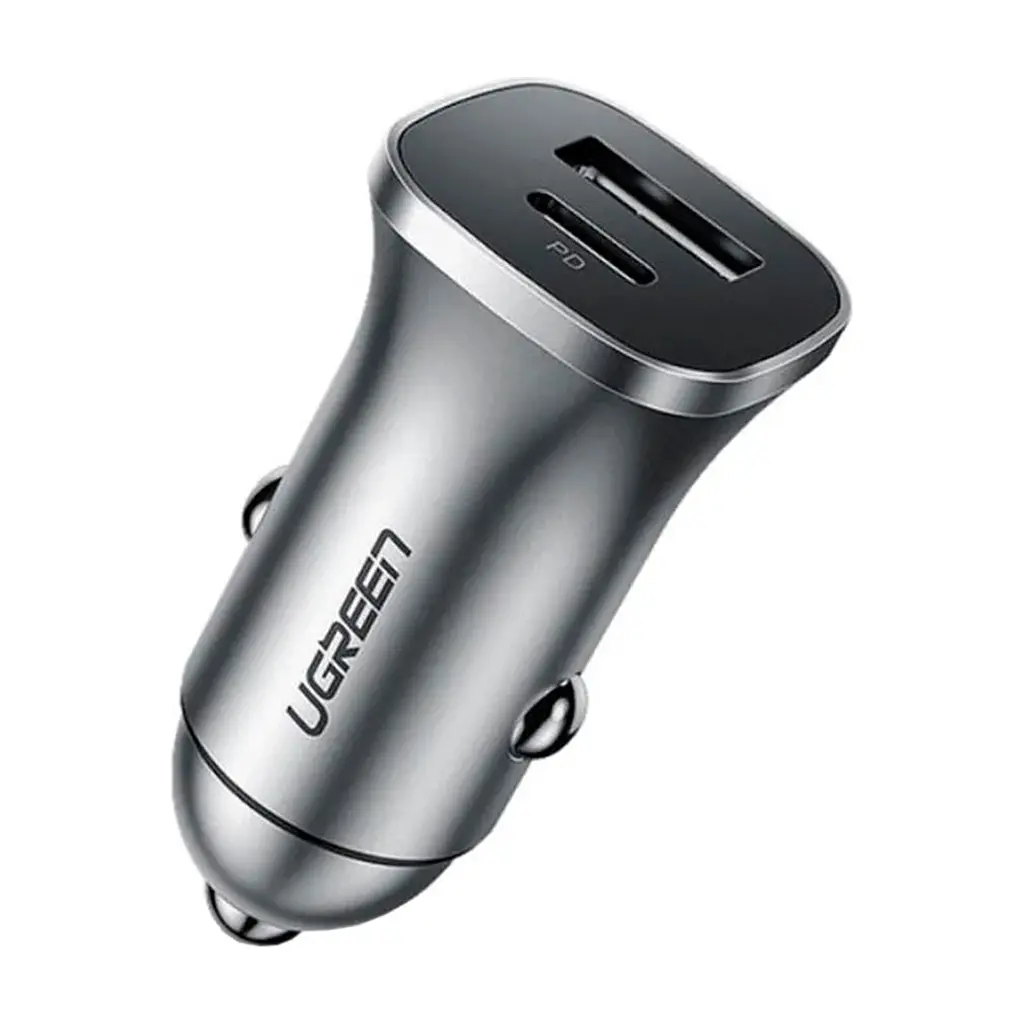 Зарядний пристрій Ugreen CD130 20W USB + Type-C PD Car Charger (Gray) (30780) - фото 2