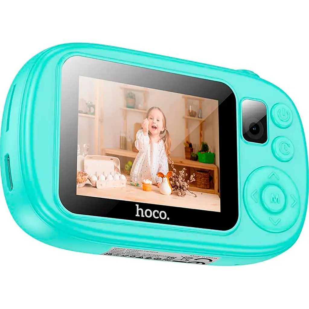 Дитяча фотокамера Hoco DV205 Dual Сamera Mint Green [136172] - фото 2