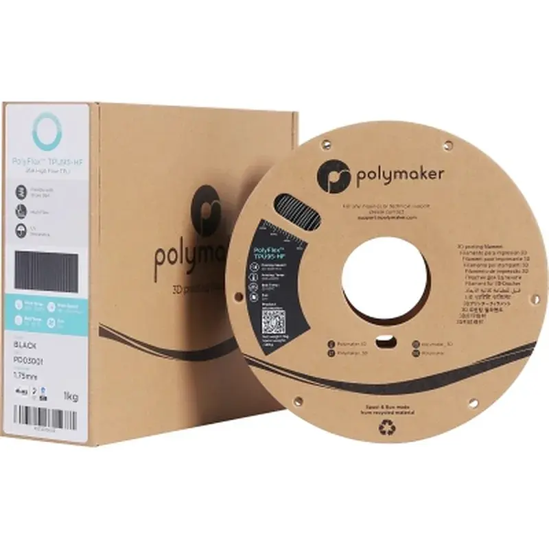 Пластик для 3D-принтера Polymaker TPU-95A HIGH SPEED 1,75mm 1kg BLACK (PD03001) - фото 2