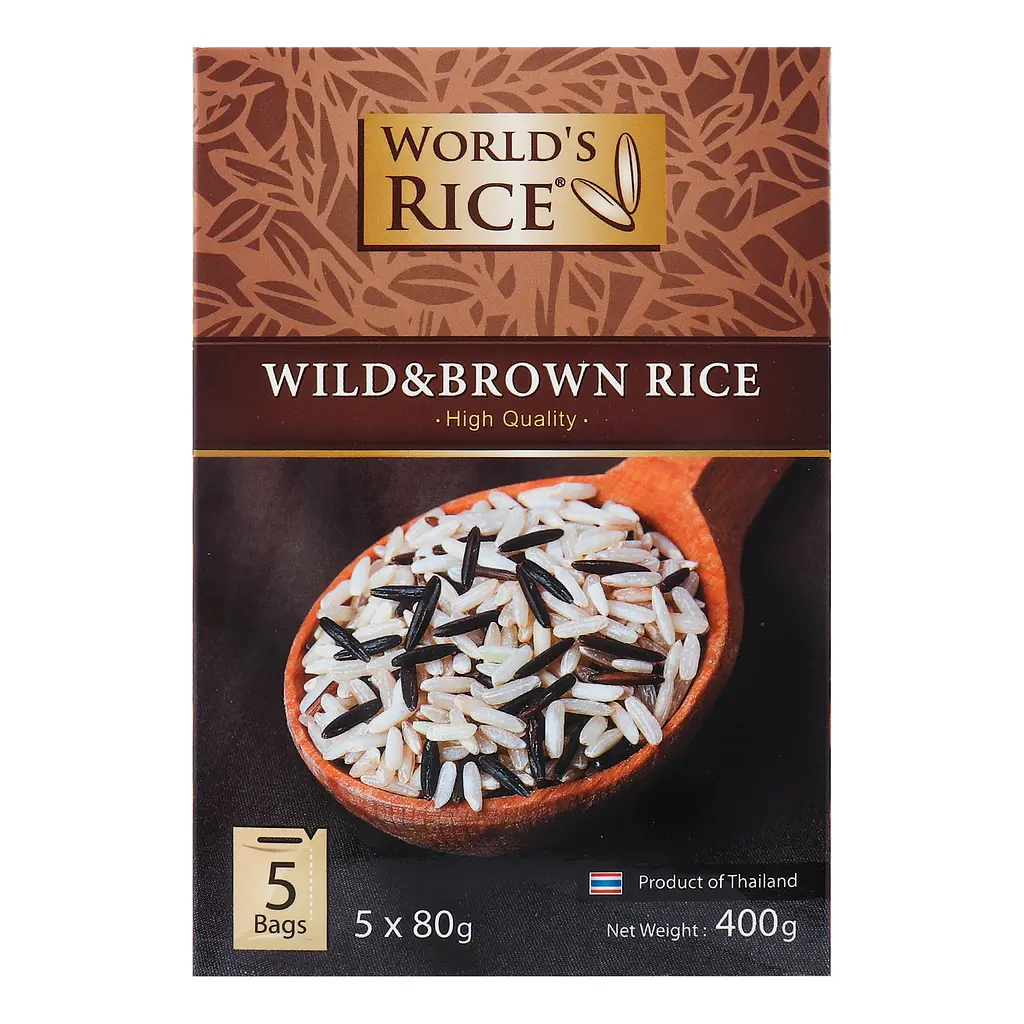 Рис Дикий и Натурал World's Rice 400 г (5 пакетиков по 80 г) - фото 3