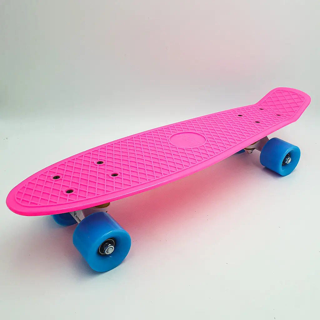 Пенні борд скейт 55х15см до 80кг ABEC 7 матові колеса скейтборд Penny Board Pastel Series малиновий - фото 9